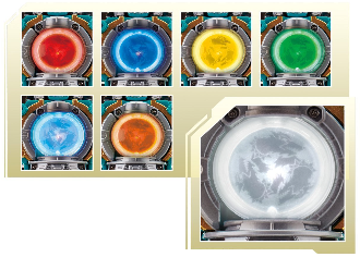 7色に発光するケルベロスキュータマ
